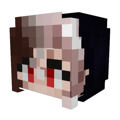 pinkysenpai Minecraft avatar head, 3D render