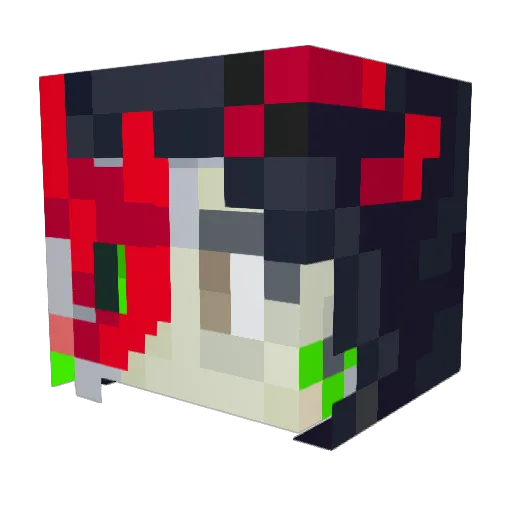 pinnipeds_ Minecraft avatar head, 3D render