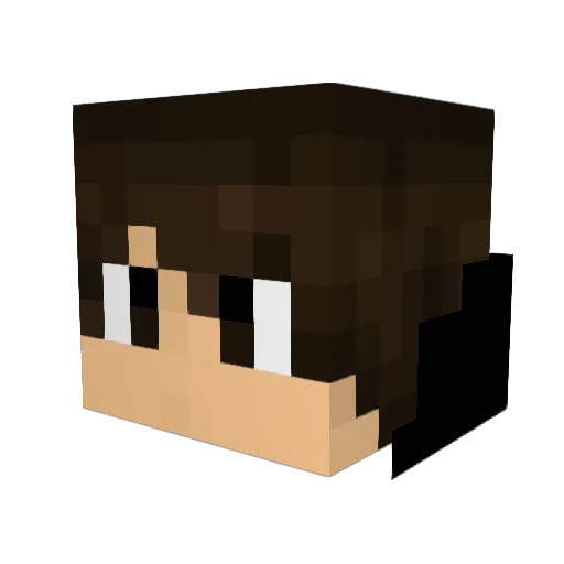 pino_craft Minecraft avatar head, 3D render