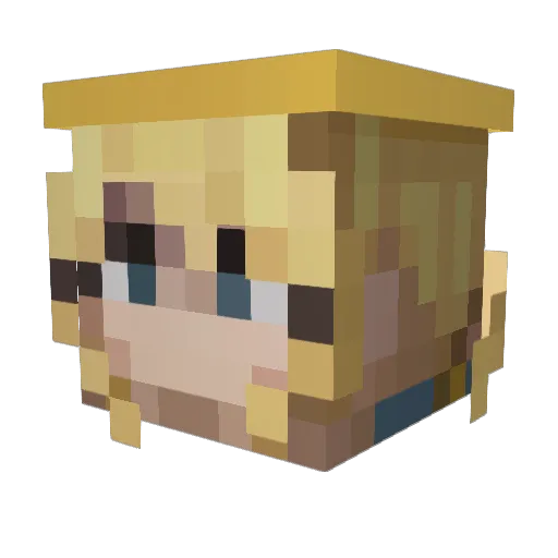 pinon_chan Minecraft avatar head, 3D render