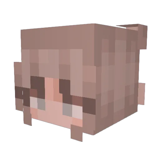 pinooo Minecraft avatar head, 3D render