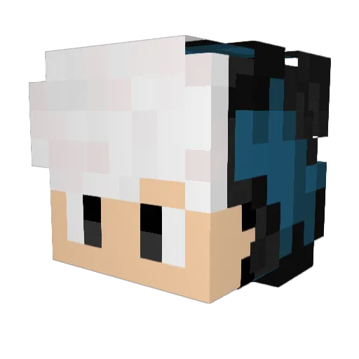 pinopeppe Minecraft avatar head, 3D render