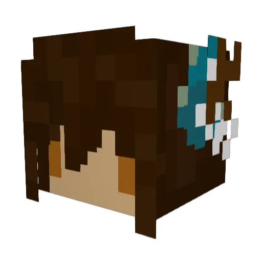 pinpii Minecraft avatar head, 3D render