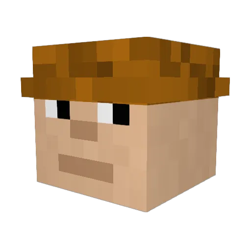 pinpin202 Minecraft avatar head, 3D render