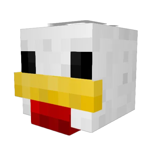 pinsb Minecraft avatar head, 3D render