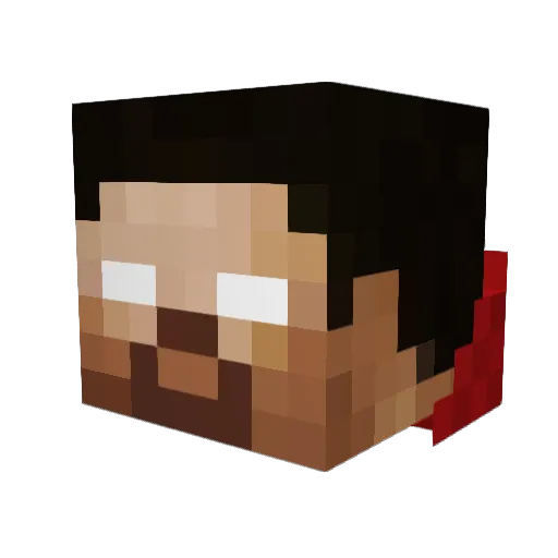 pintex_ Minecraft avatar head, 3D render