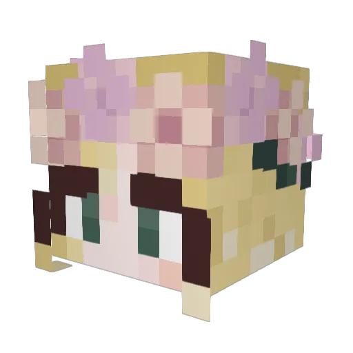 pintsizedrogue Minecraft avatar head, 3D render