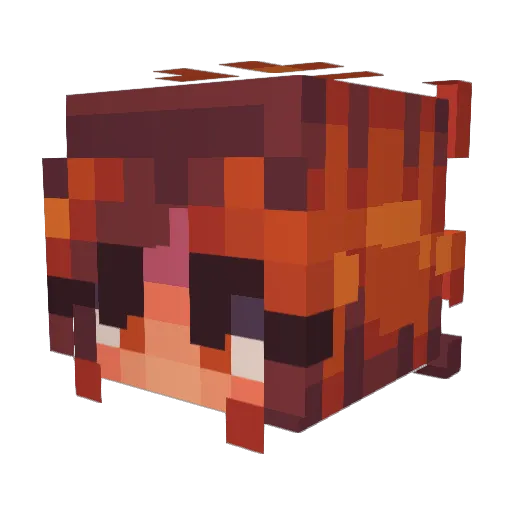 pinturita Minecraft avatar head, 3D render