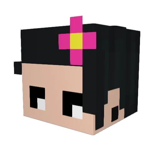 piok123 Minecraft avatar head, 3D render