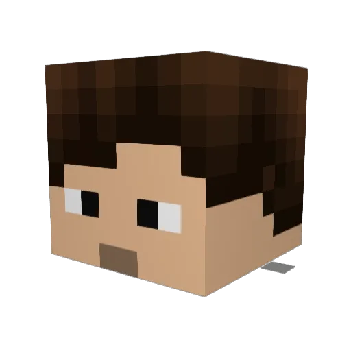 piokh Minecraft avatar head, 3D render