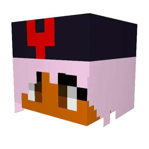 piorido Minecraft avatar head, 3D render
