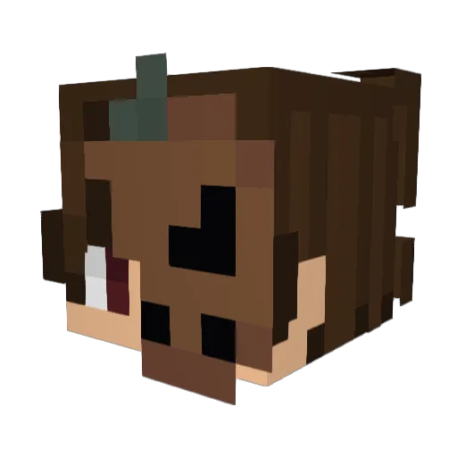pioruneczek3b Minecraft avatar head, 3D render