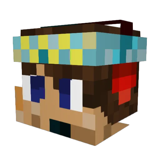 piotrek2013XD Minecraft avatar head, 3D render