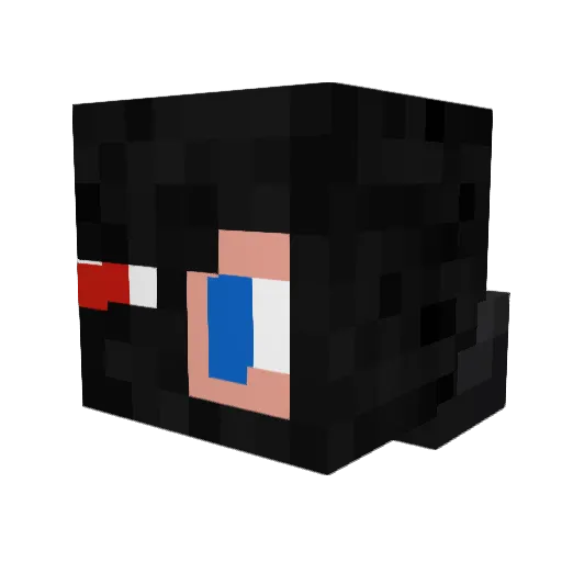 piotrolix_tv Minecraft avatar head, 3D render