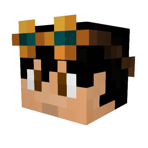 pip_t Minecraft avatar head, 3D render