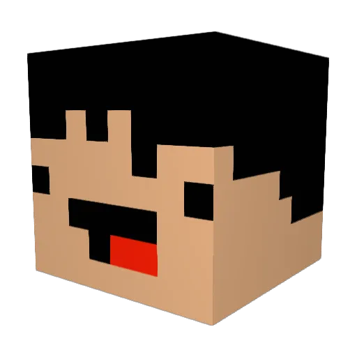 pipatiox Minecraft avatar head, 3D render