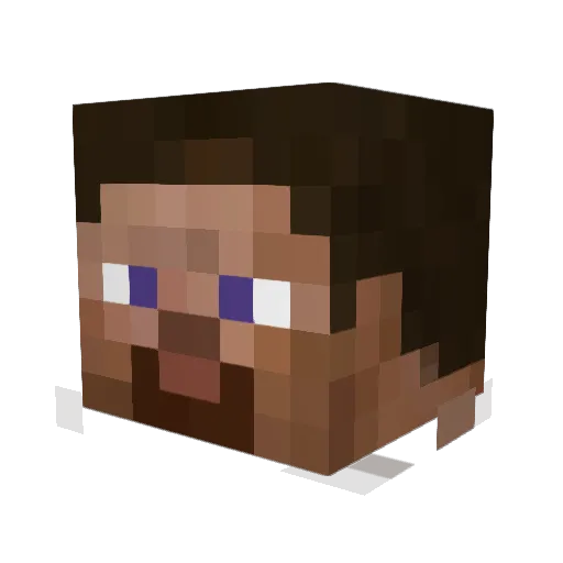 pipemonomono Minecraft avatar head, 3D render