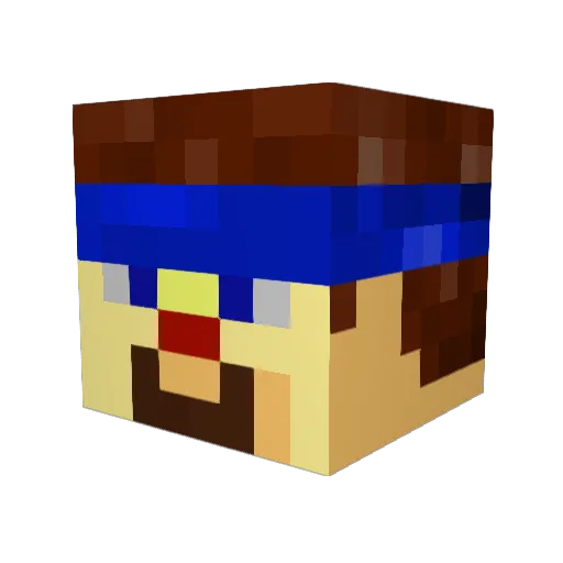 piper2010 Minecraft avatar head, 3D render