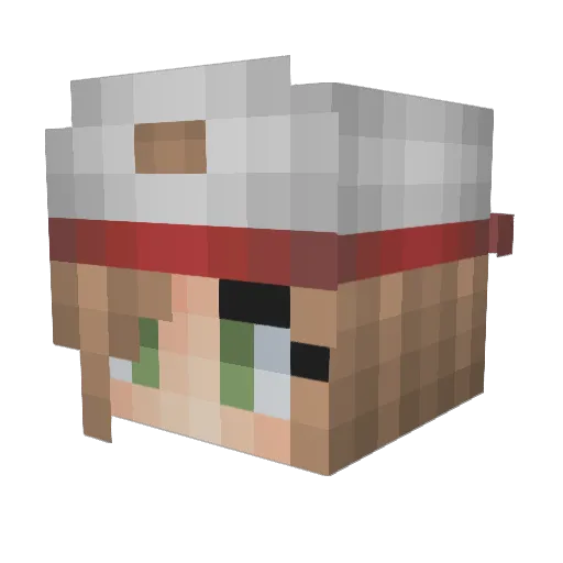 piperquil Minecraft avatar head, 3D render