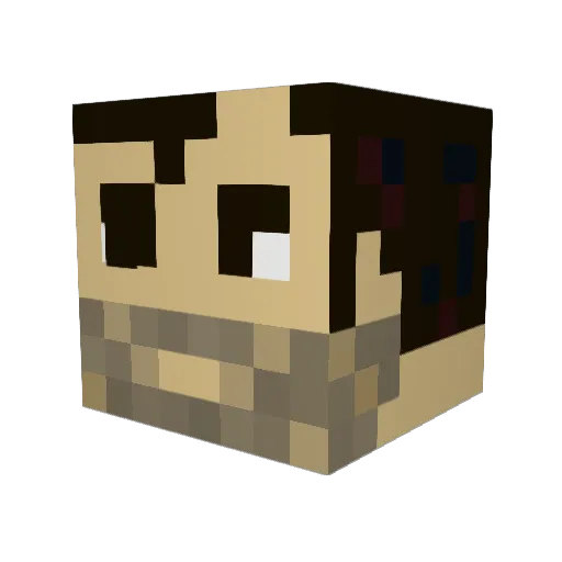 pipesjo Minecraft avatar head, 3D render