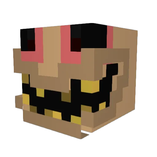 pipettoez Minecraft avatar head, 3D render