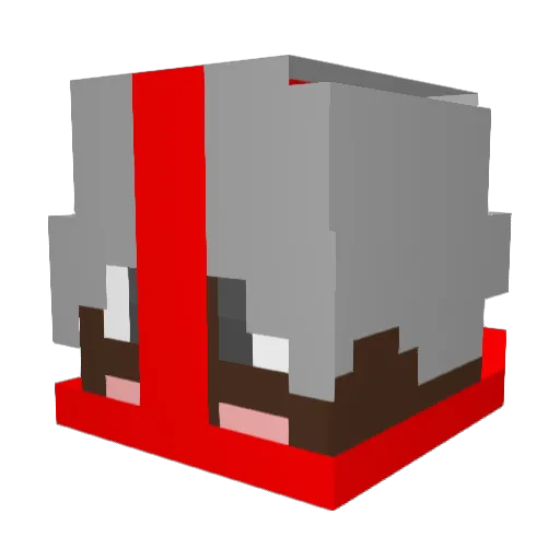 pipi808 Minecraft avatar head, 3D render