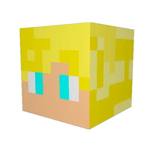 pipiadri07 Minecraft avatar head, 3D render