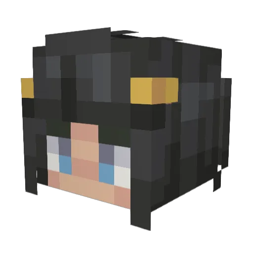 pipiboat Minecraft avatar head, 3D render
