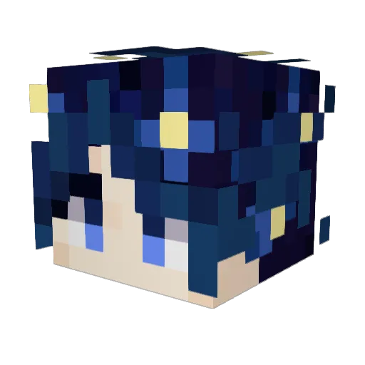 pipiipiii Minecraft avatar head, 3D render