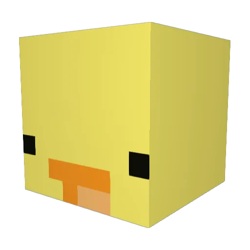 pipipoopo Minecraft avatar head, 3D render