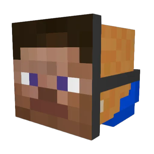 pipivar Minecraft avatar head, 3D render