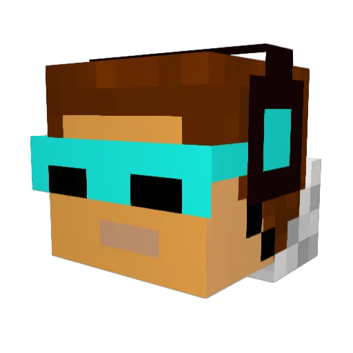 pipollol Minecraft avatar head, 3D render
