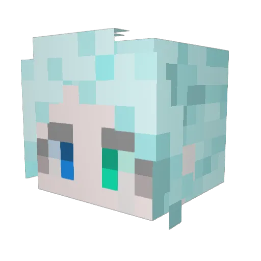 pipperj Minecraft avatar head, 3D render
