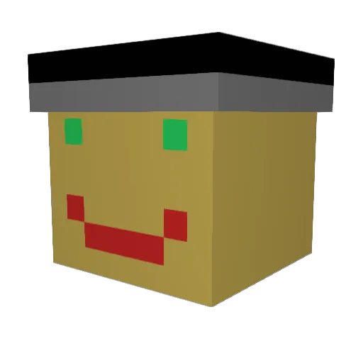 pipperonii Minecraft avatar head, 3D render