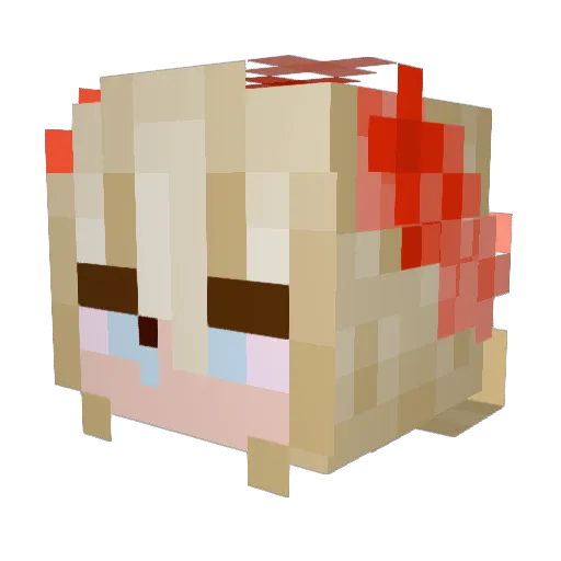 pippi12345 Minecraft avatar head, 3D render