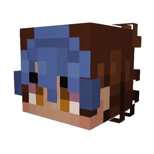 pippinpunk Minecraft avatar head, 3D render