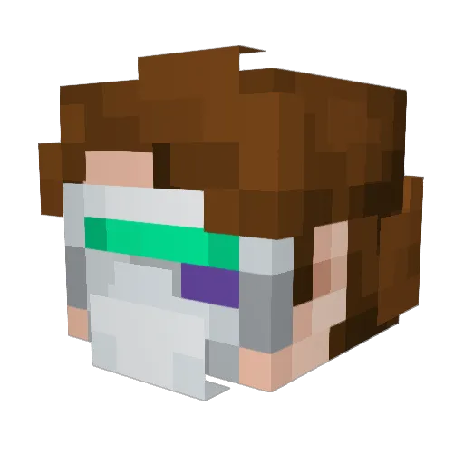 pipudu Minecraft avatar head, 3D render