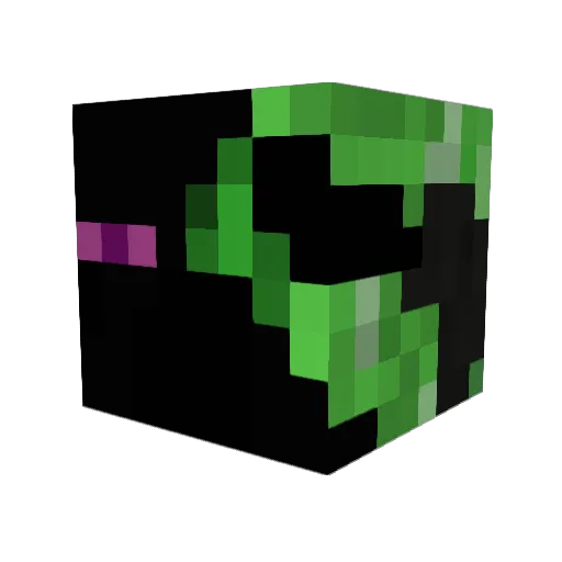 pipzpip Minecraft avatar head, 3D render