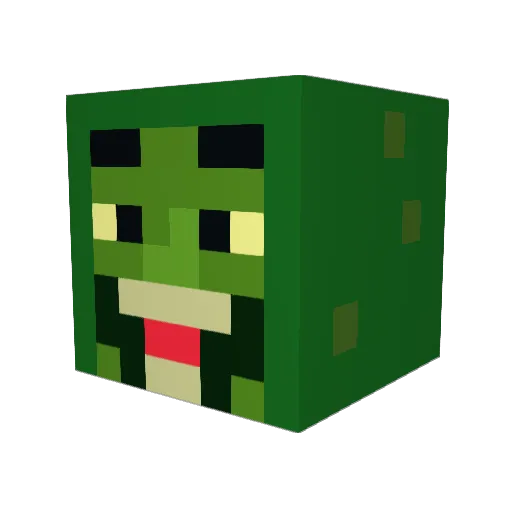 piqqle Minecraft avatar head, 3D render