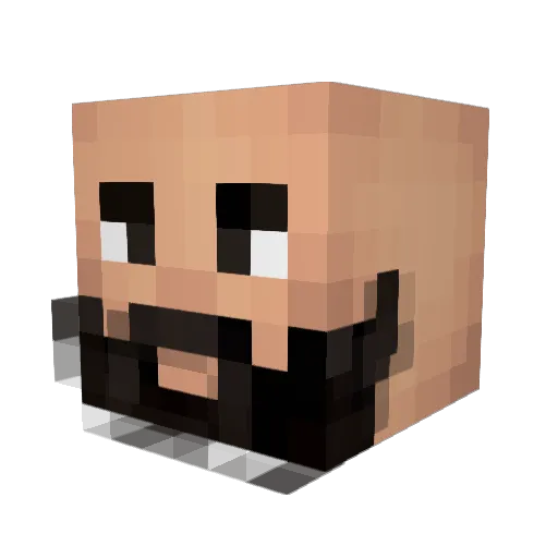 piqseu Minecraft avatar head, 3D render