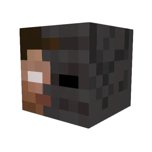 piranat Minecraft avatar head, 3D render