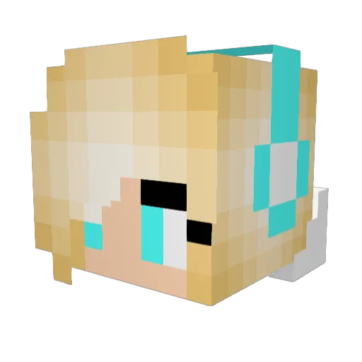 pirateKJ Minecraft avatar head, 3D render