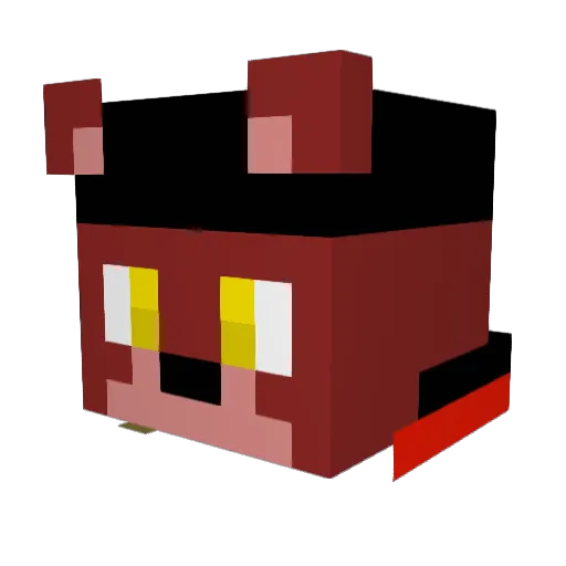piratefoxy5568 Minecraft avatar head, 3D render