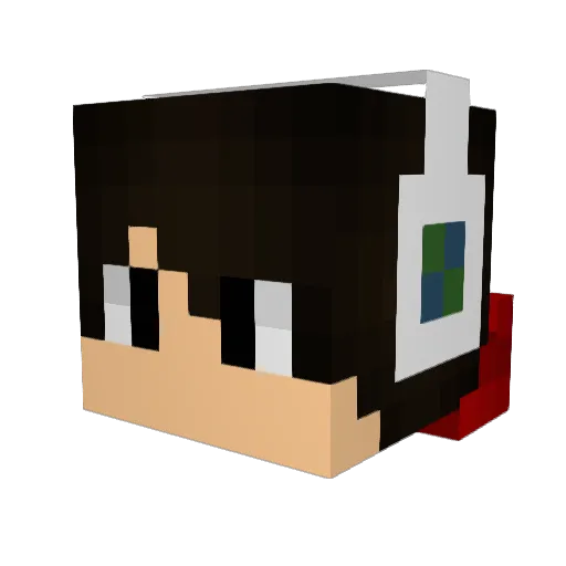 piratekoko Minecraft avatar head, 3D render