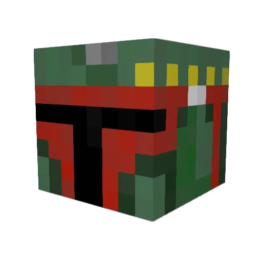 pirateladdy Minecraft avatar head, 3D render