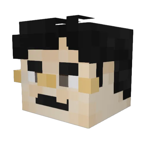 piratelucas Minecraft avatar head, 3D render
