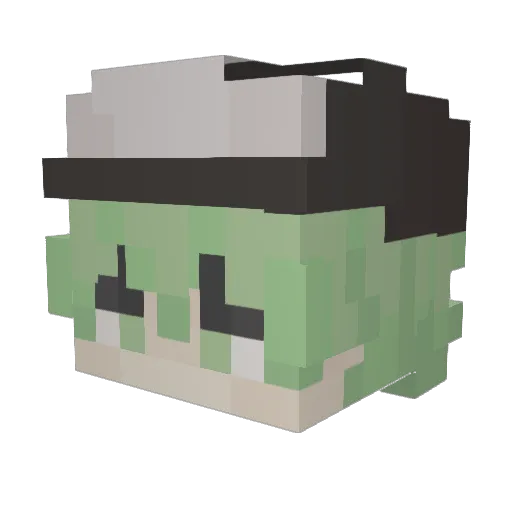 piratez Minecraft avatar head, 3D render