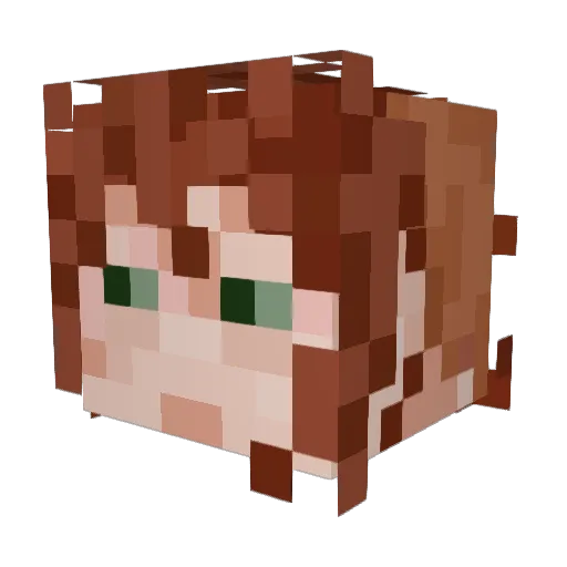 piratpunk Minecraft avatar head, 3D render