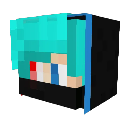 piratthacks007 Minecraft avatar head, 3D render
