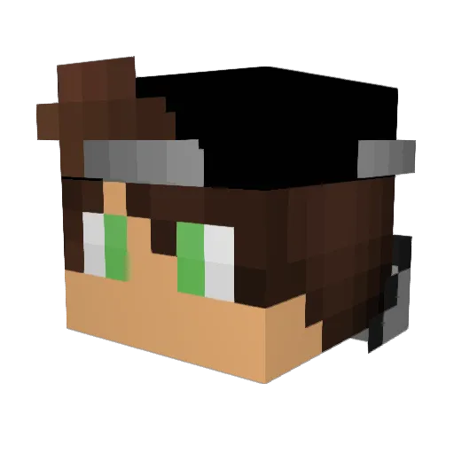 pirlx Minecraft avatar head, 3D render
